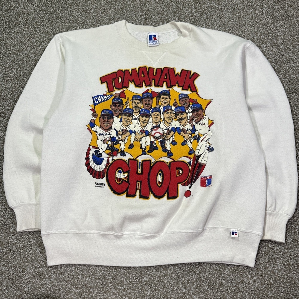Atlanta Braves Vintage Russel Athletic Sweatshirt 1991 Champions Made In USA